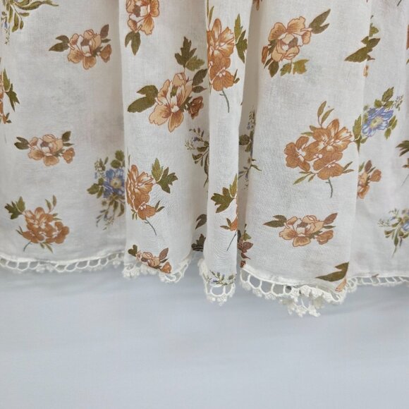 Zara Boho Floral Crochet Top Womens XS Cottagecore Fairy Romantic Blouse NWT - Picture 6 of 16